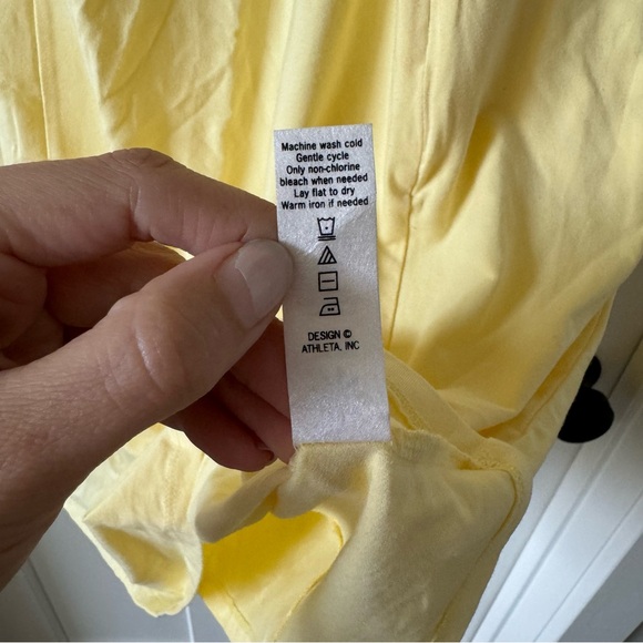 Athleta Yellow Crochet & Stretch Cotton Tank Dress size Large - Picture 8 of 8